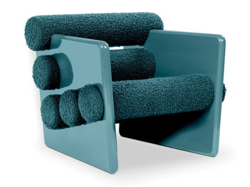 CHARLES - Wool armchair with armrests by ROYAL STRANGER - view 2